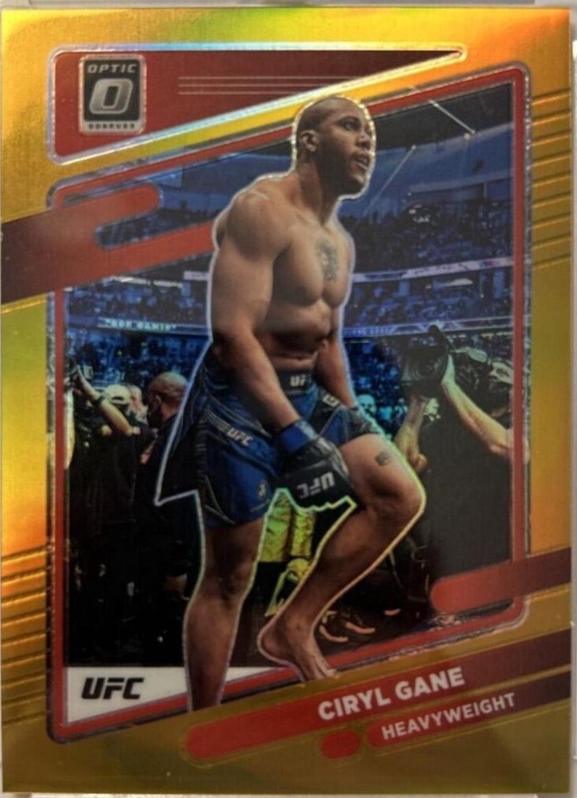 Ciryl Gane 2022 Panini Donruss Optic UFC Base #40 Gold