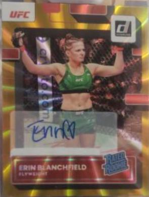 Erin Blanchfield 2023 Panini Donruss UFC Rated Rookies Signatures #217 Gold Laser