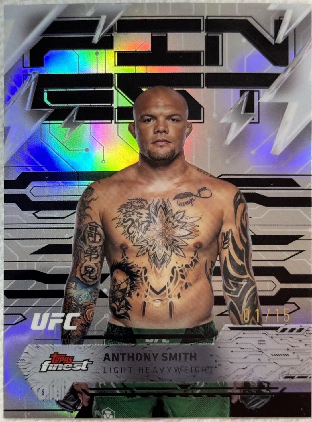 Anthony Smith 2025 Topps Finest UFC Base Rare #254 Black Refractor