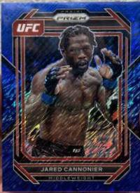Jared Cannonier 2023 Panini Prizm UFC Base #129 Blue Shimmer