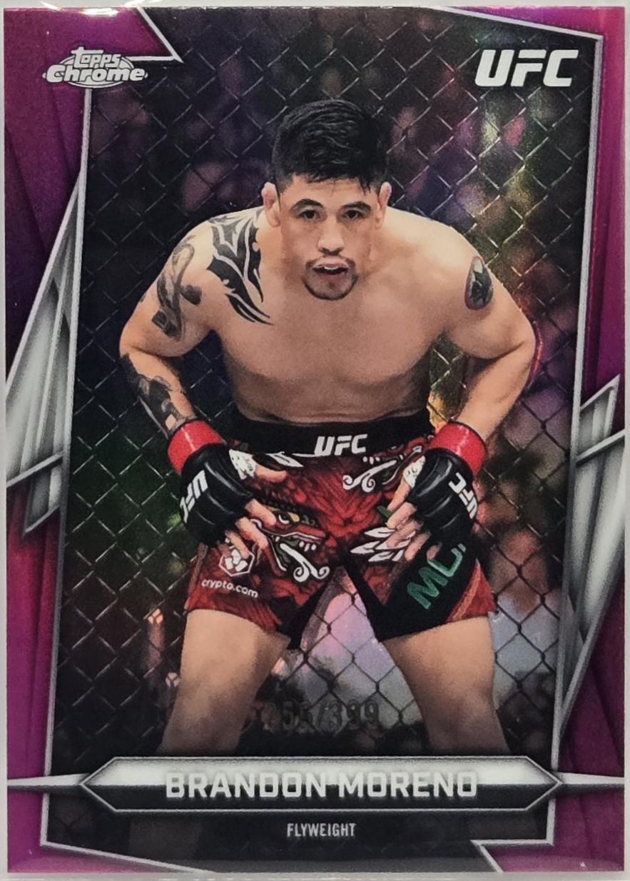 Brandon Moreno 2026 Topps Chrome UFC Base #162 Magenta Refractor