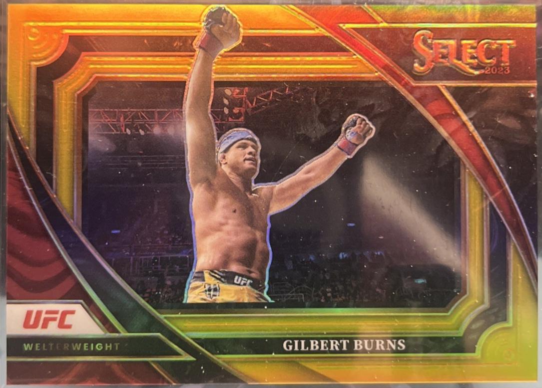 Gilbert Burns 2023 Panini Select UFC Mezzanine #391 Gold