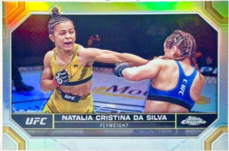 Natalia Silva 2024 Topps Chrome UFC Base #146 Refractor