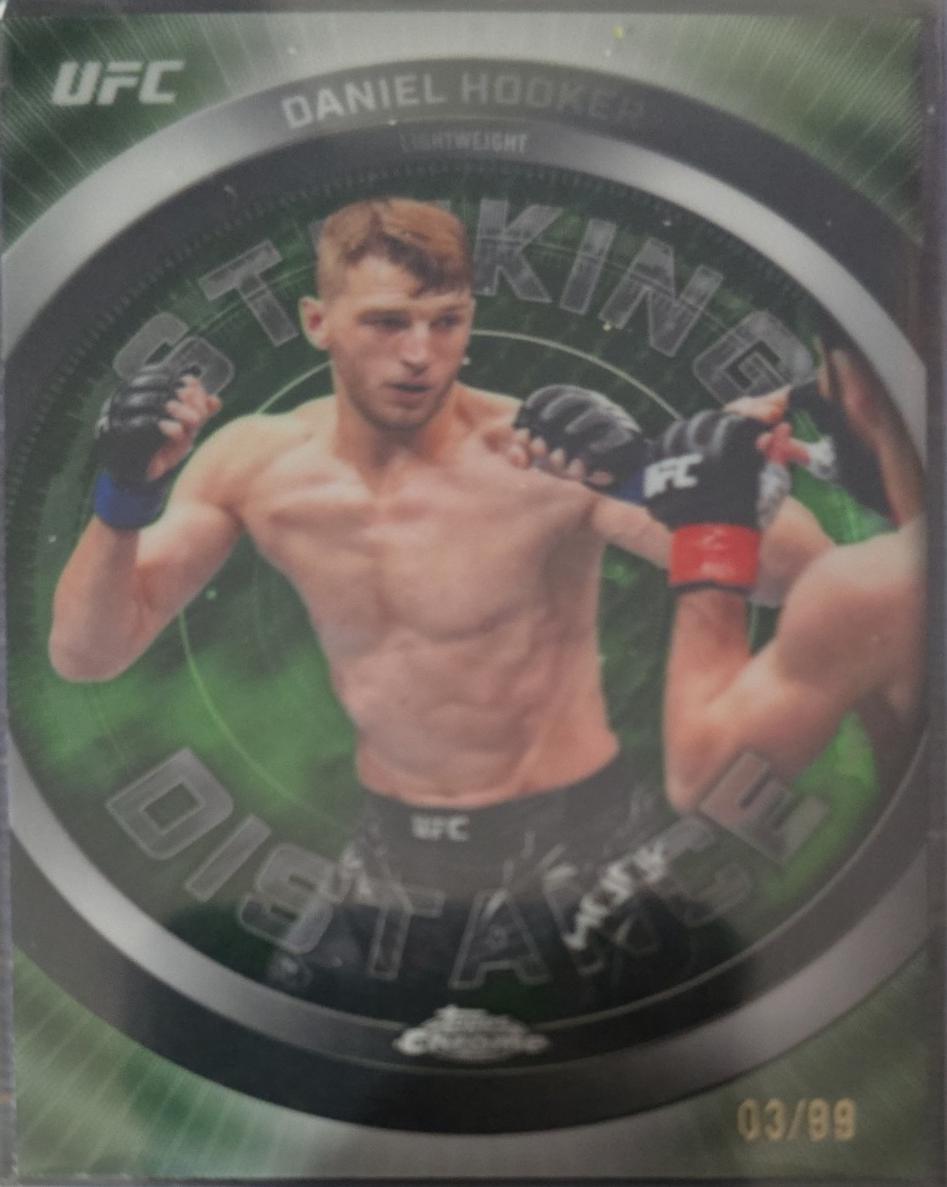 Dan Hooker 2026 Topps Chrome UFC Striking Distance #SD-28 Green Refractor