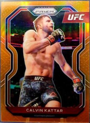 Calvin Kattar 2021 Panini Prizm UFC Base #58 Orange