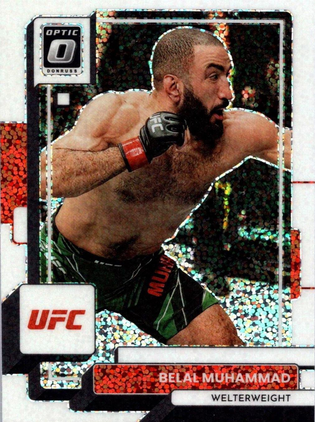 Belal Muhammad 2023 Panini Donruss Optic UFC Base #43 White Sparkle