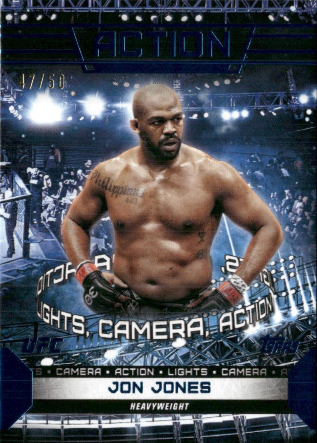 Jon Jones 2024 Topps Knockout UFC Action (Lights, Camera, Action) #ACT-20 Blue