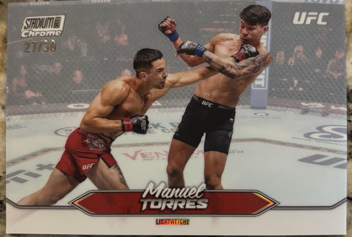 Manuel Torres 2025 Topps Stadium Club UFC Base Chrome #C-166 Orange Refractor