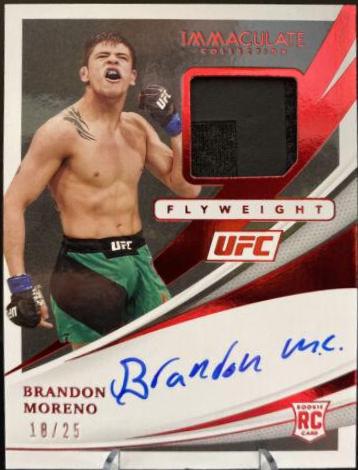 Brandon Moreno 2021 Panini Immaculate UFC Rookie Memorabilia Autographs #102 Red