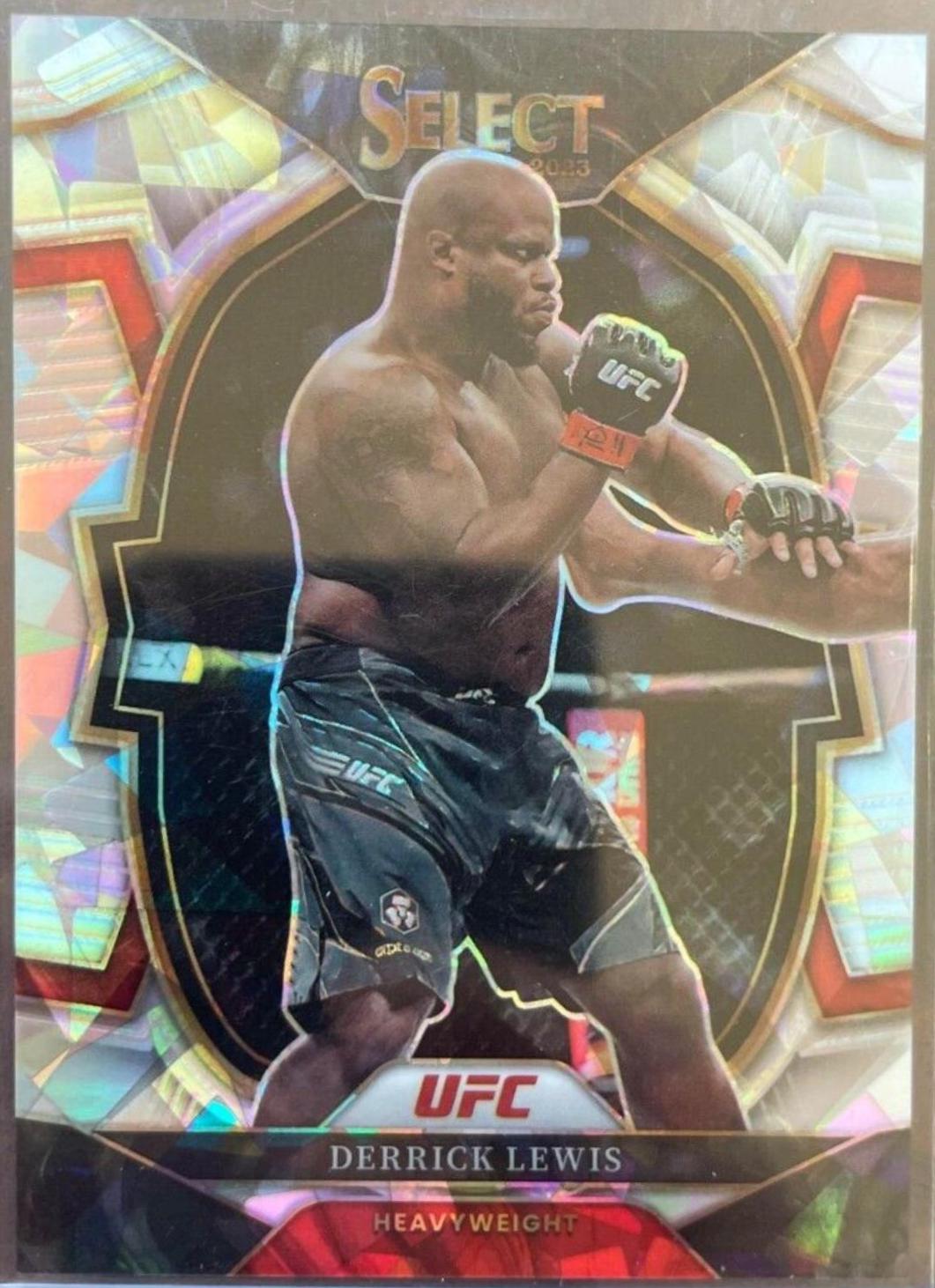 Derrick Lewis 2023 Panini Select UFC Mezzanine #334 Cracked Ice