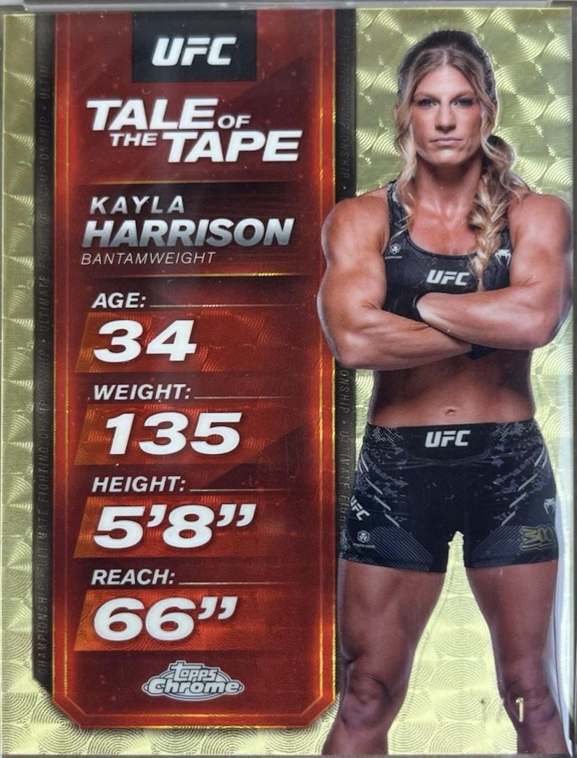 Kayla Harrison 2025 Topps Chrome UFC Tale of the Tape #TTT-7 Superfractor