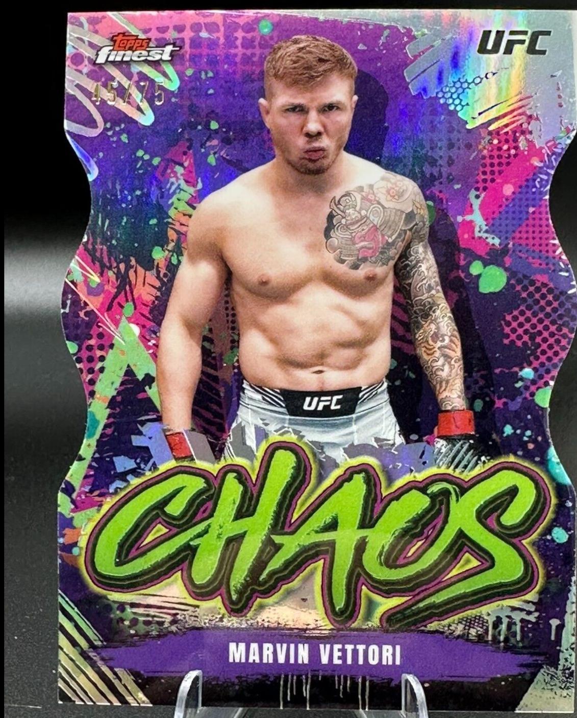 Marvin Vettori 2024 Topps Finest UFC Chaos #CHA-3 Die-Cut Refractor