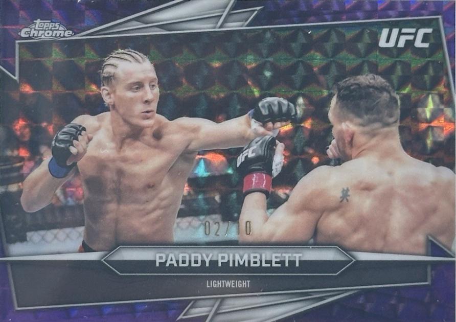 Paddy Pimblett 2026 Topps Chrome UFC Base #23 Purple Geometric Refractor