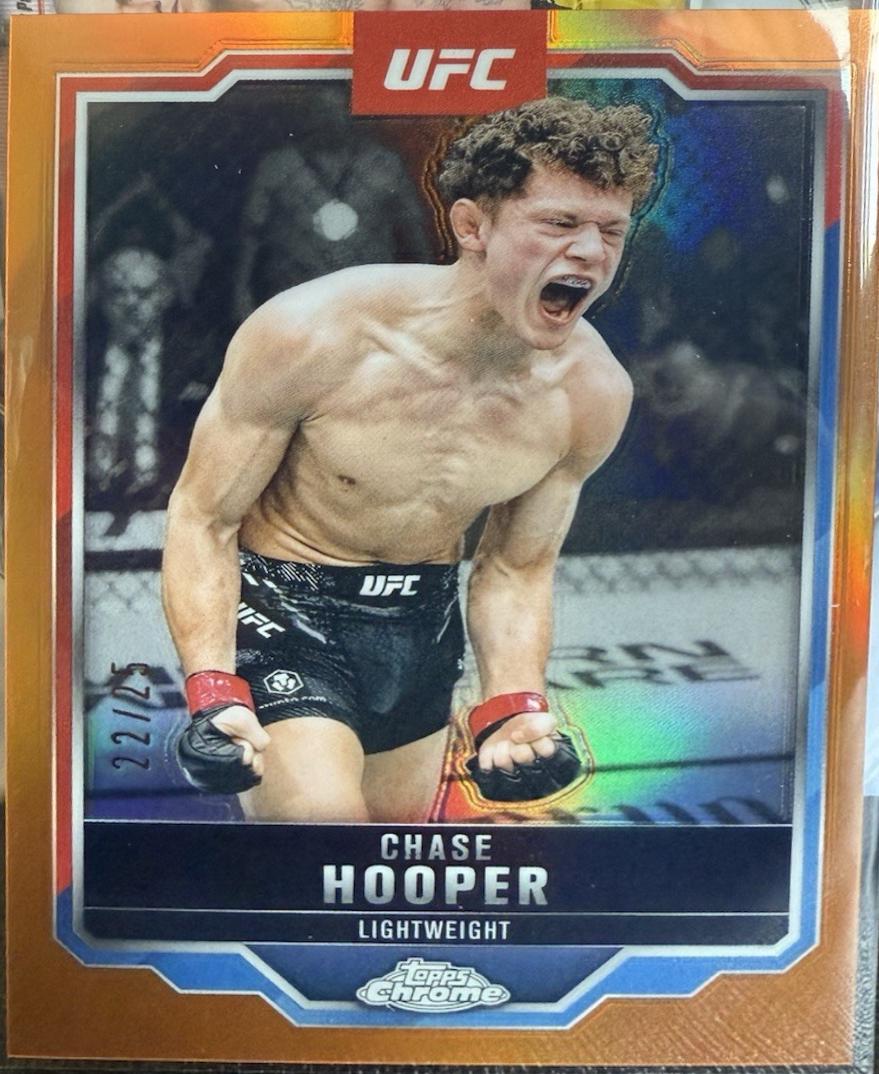 Chase Hooper 2025 Topps Chrome UFC Base #17 Orange Refractor
