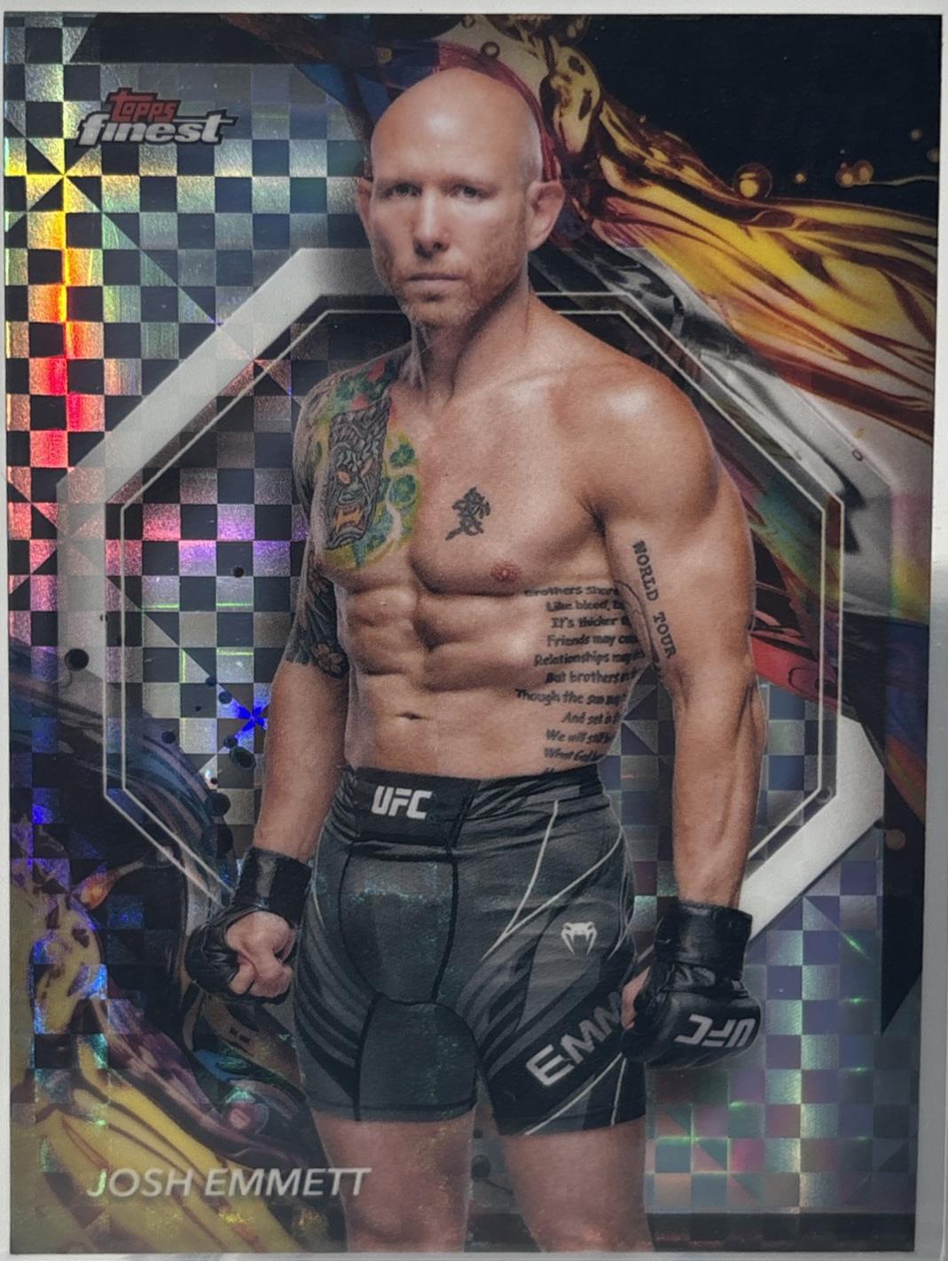 Josh Emmett 2024 Topps Finest UFC Base Uncommon #127 Refractor