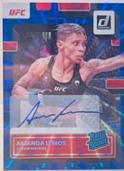Amanda Lemos 2023 Panini Donruss UFC Rated Rookies Signatures #219 Blue Laser