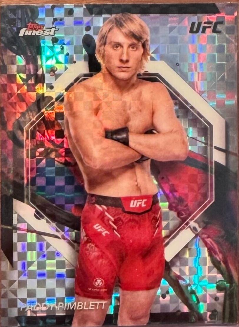 Paddy Pimblett 2024 Topps Finest UFC Base Common #8 Checkerboard Refractor