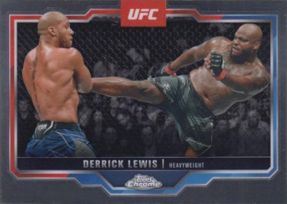 Derrick Lewis 2025 Topps Chrome UFC Base #104 Black Refractor
