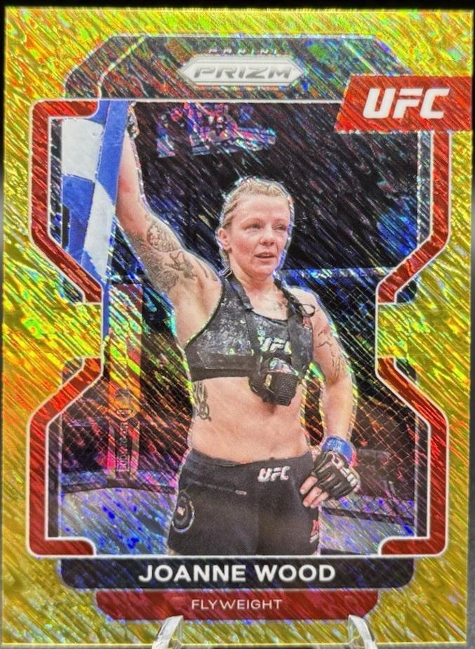 Joanne Wood 2022 Panini Prizm UFC Base #195 Gold Shimmer
