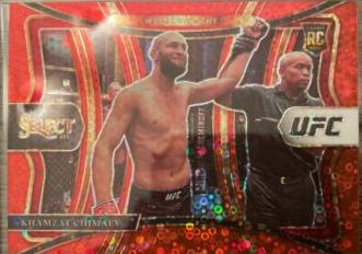 Khamzat Chimaev 2021 Panini Select UFC Premier Level #162 Red Disco