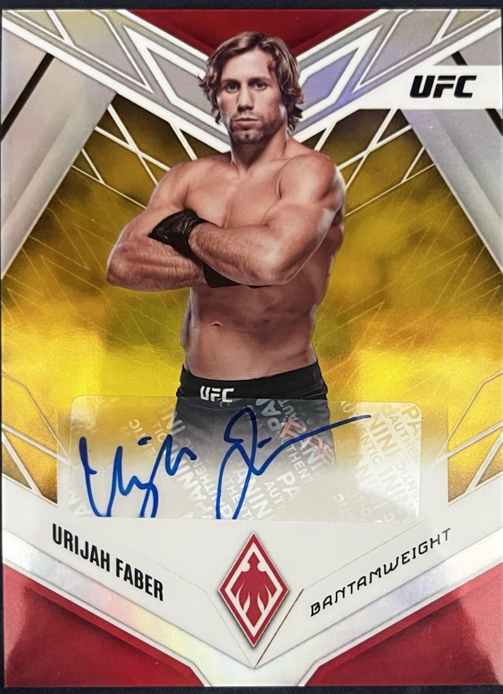 Urijah Faber 2023 Panini Chronicles UFC Phoenix Autographs #8 Gold