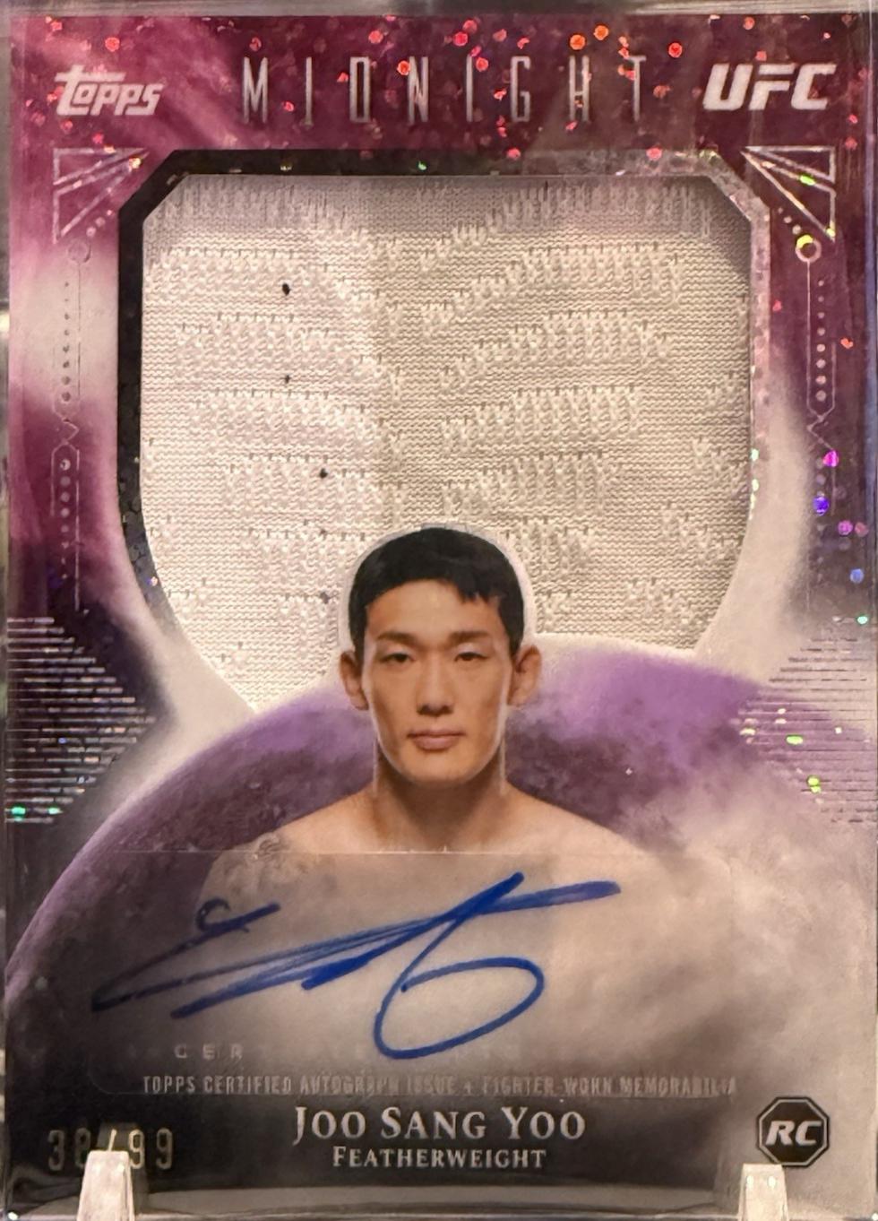 Joo Sang Yoo 2026 Topps Midnight UFC Rookie Relic Autographs #RRA-JY Twilight