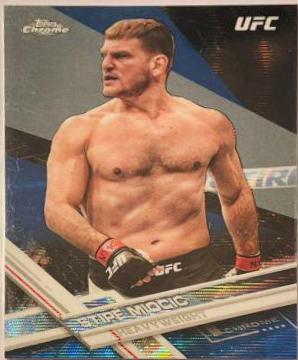 Stipe Miocic 2017 Topps Chrome UFC Base #19 Blue Wave