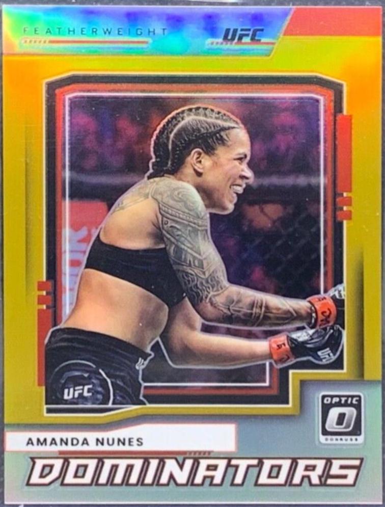 Amanda Nunes 2022 Panini Donruss Optic UFC Dominators #12 Gold