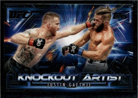 Justin Gaethje 2025 Topps Knockout UFC Knockout Artists #KA-20 Black