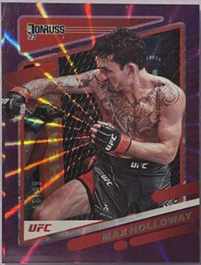 Max Holloway 2022 Panini Donruss UFC Base #94 Purple Laser