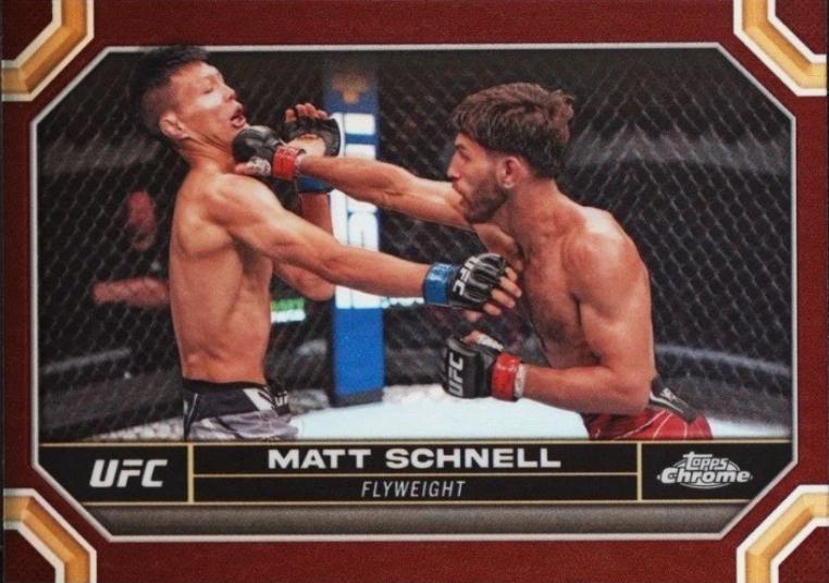 Matt Schnell 2024 Topps Chrome UFC Base #129 Magenta Refractor