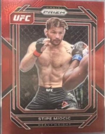 Stipe Miocic 2023 Panini Prizm Under Card UFC Base #196 Red