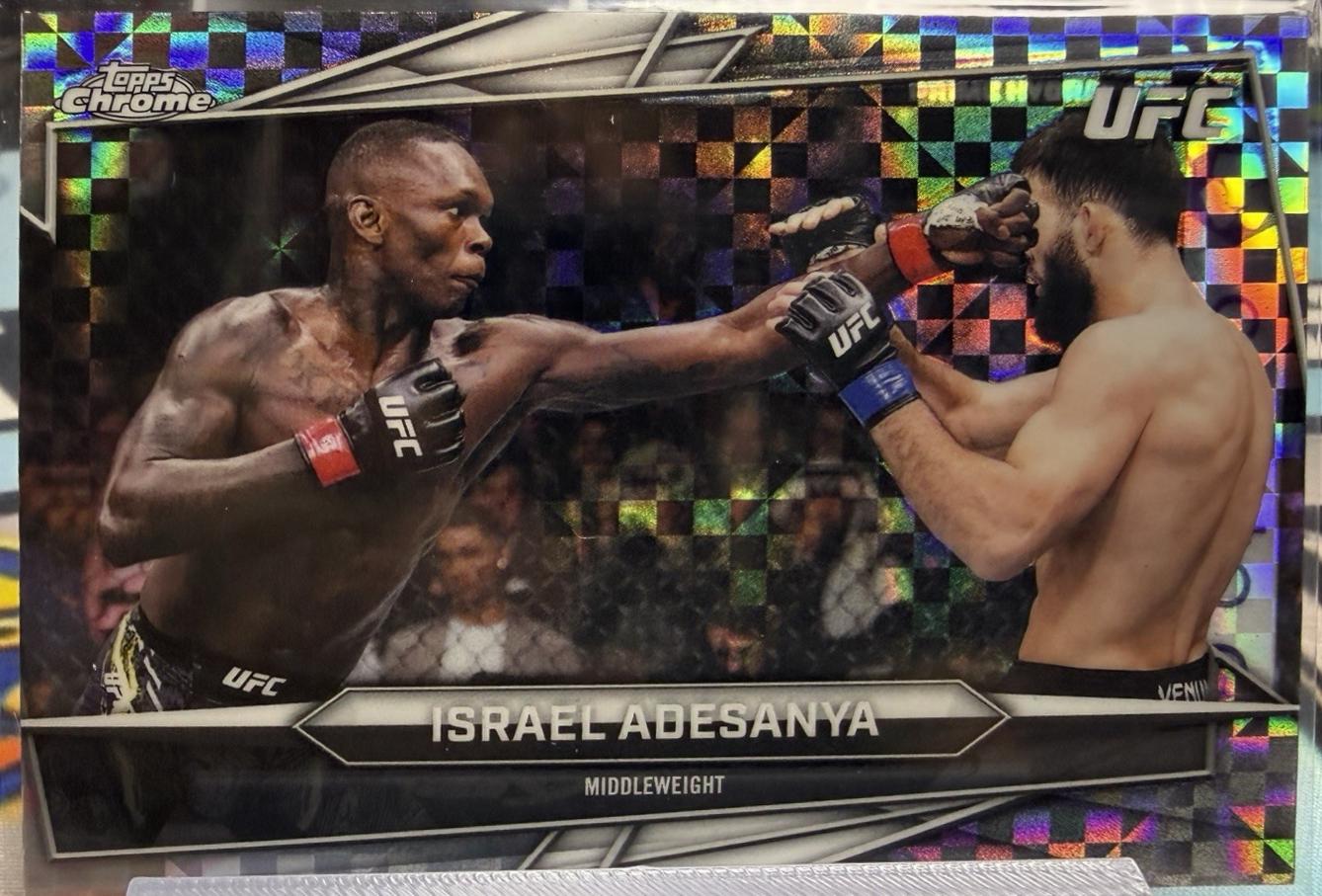 Israel Adesanya 2026 Topps Chrome UFC Base #197 Refractor