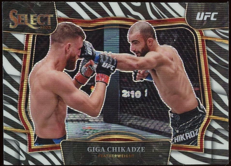 Giga Chikadze 2023 Panini Select UFC Octagonside #210 Zebra