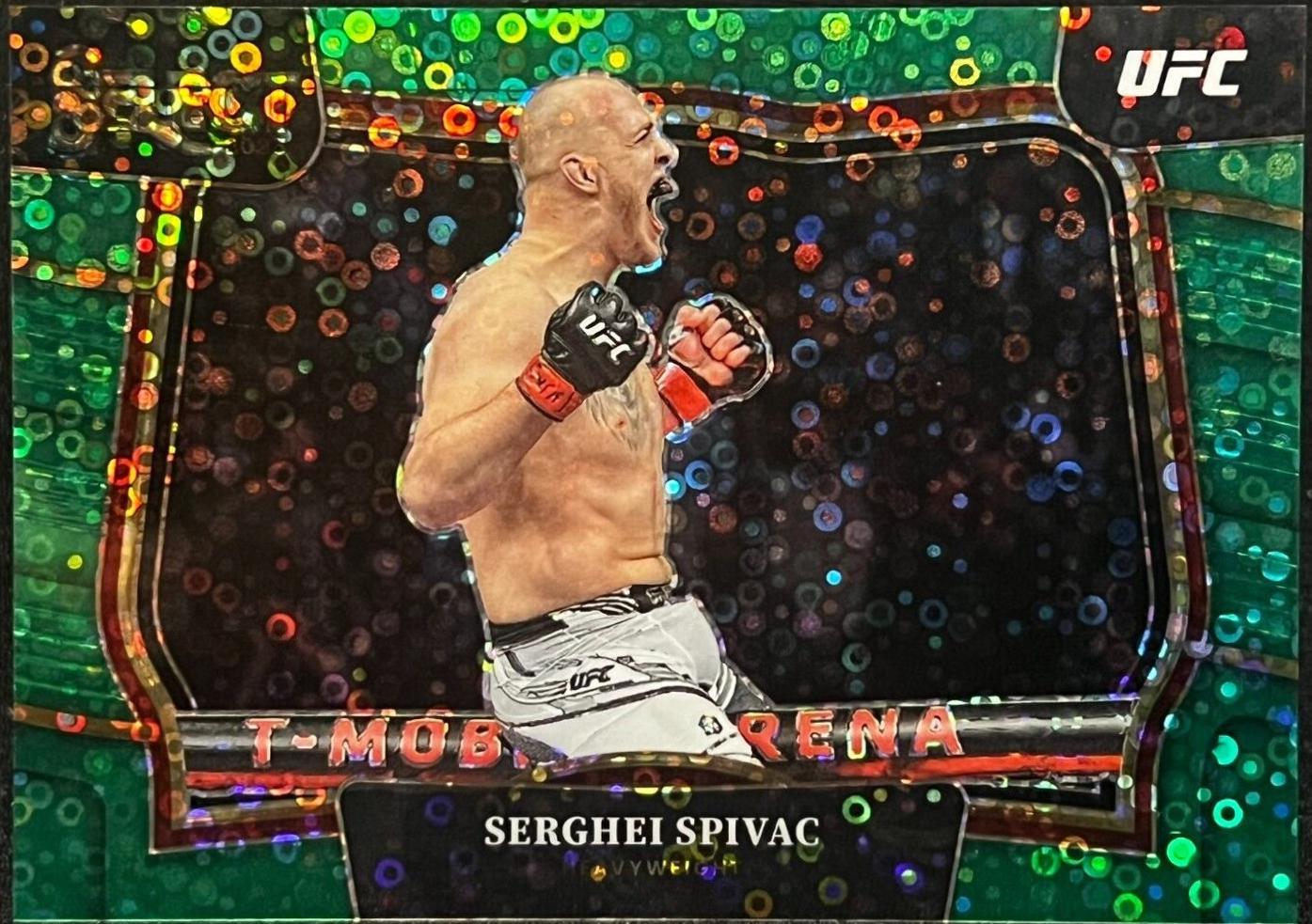 Serghei Spivac 2023 Panini Select UFC Octagonside #237 Green Disco