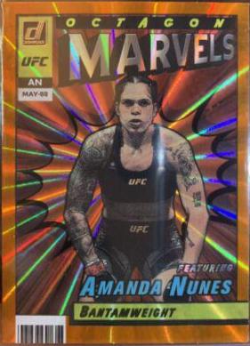 Amanda Nunes 2022 Panini Donruss UFC Octagon Marvels #7 Orange