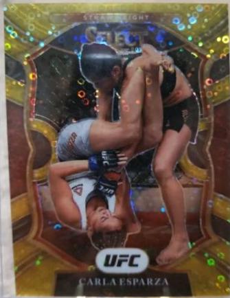 Carla Esparza 2021 Panini Select UFC Concourse #48 Gold Disco