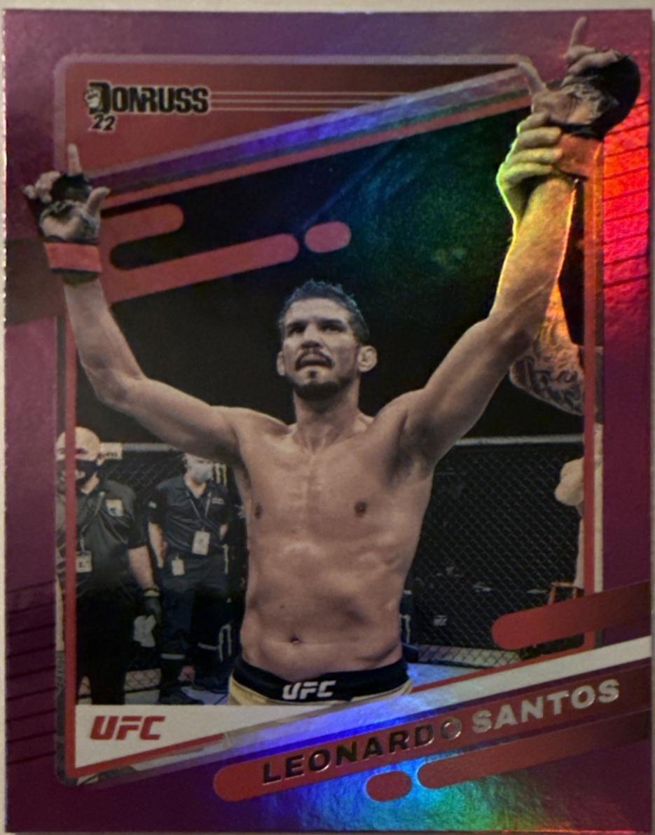 Leonardo Santos 2022 Panini Donruss UFC Base #197 Purple Flood