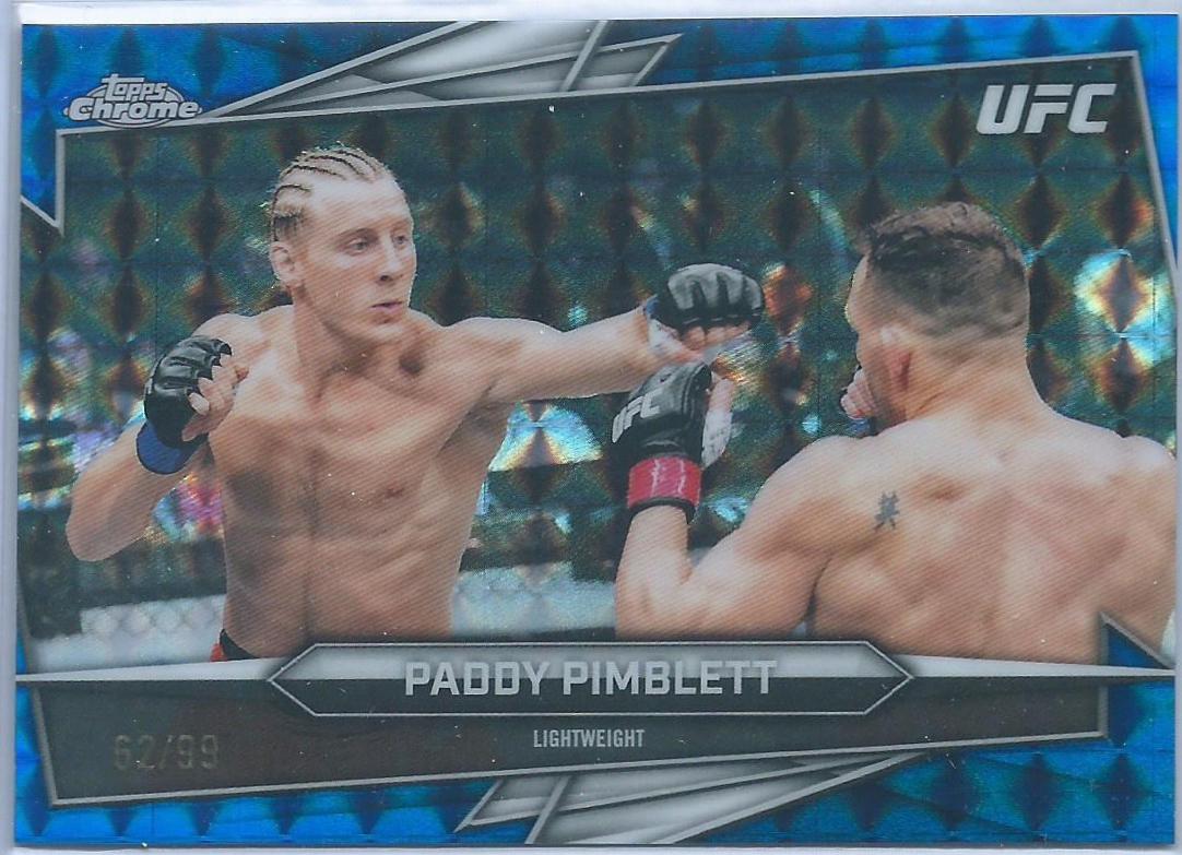 Paddy Pimblett 2026 Topps Chrome UFC Base #23 Blue Geometric Refractor