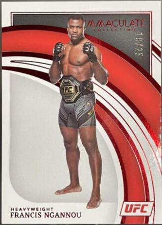 Francis Ngannou 2022 Panini Immaculate UFC Base #42 Red