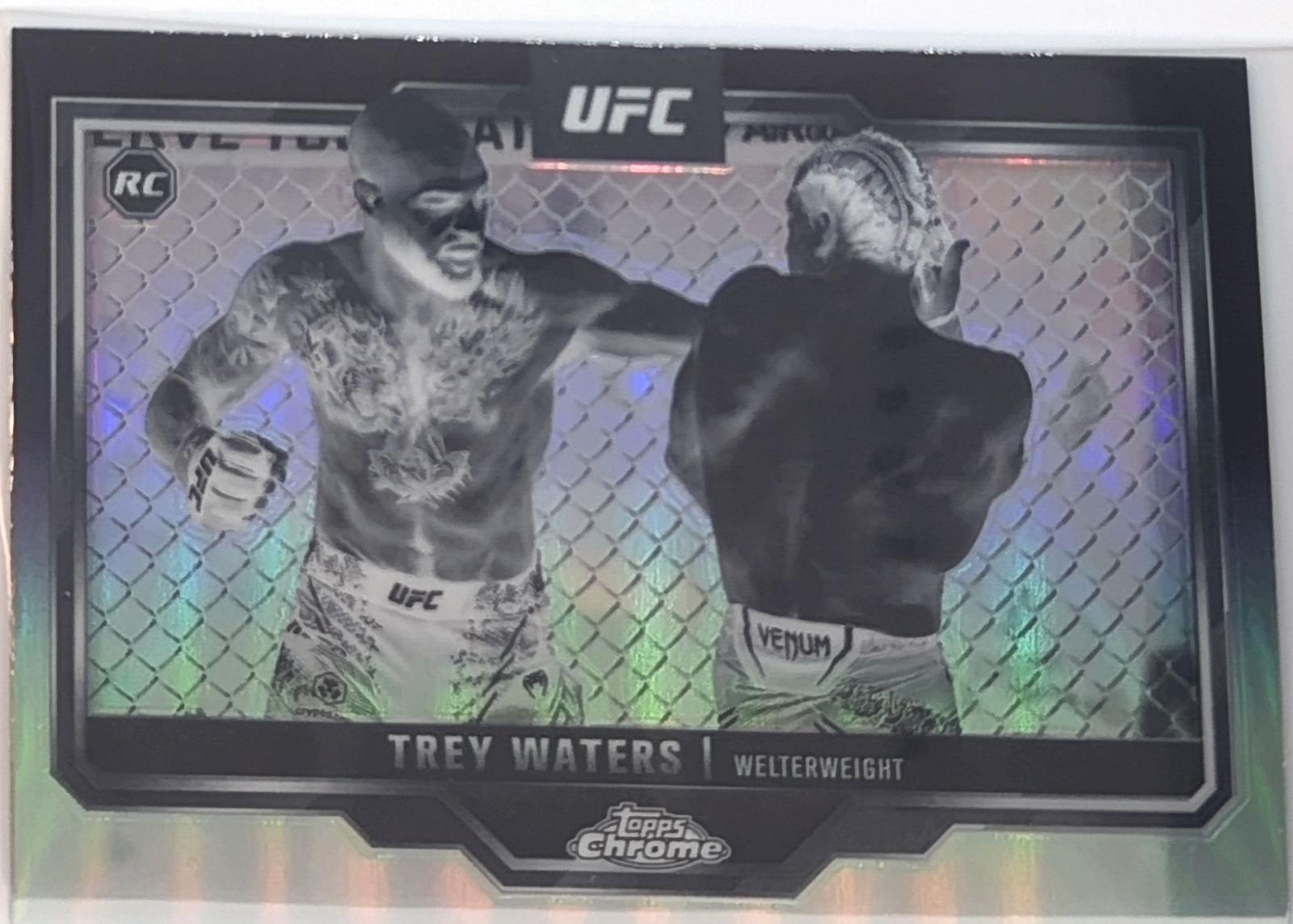 Trey Waters 2025 Topps Chrome UFC Base #48 Negative Refractor
