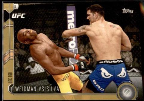 Chris Weidman / Anderson Silva 2015 Topps UFC Chronicles Base #275 Gold