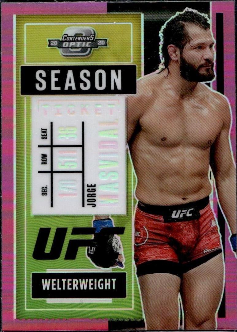Jorge Masvidal 2021 Panini Chronicles UFC Base Contenders Optic Season Ticket #263 Pink