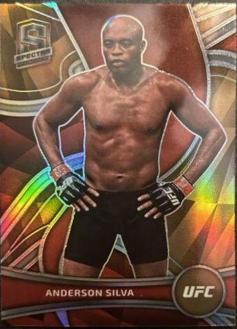 Anderson Silva 2022 Panini Chronicles UFC Base Spectra #387 Bronze