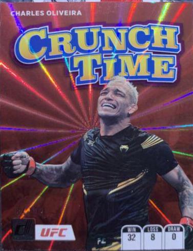 Charles Oliveira 2022 Panini Donruss UFC Crunch Time #9 Purple Laser