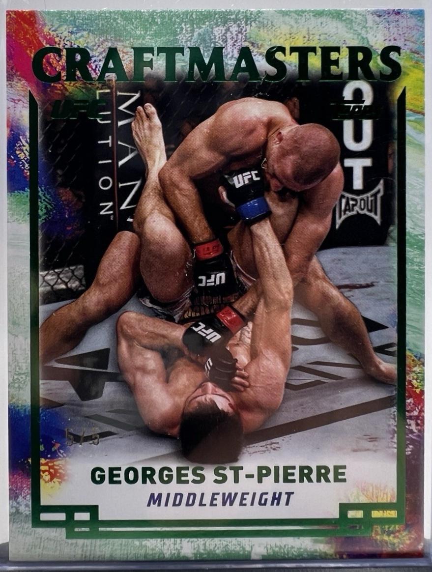 Georges St-Pierre 2024 Topps Knockout UFC Craftmasters #CRM-20 Emerald