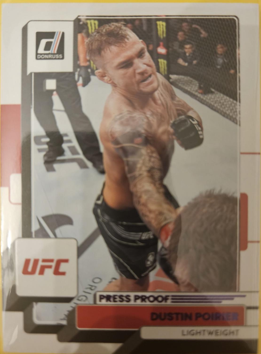 Dustin Poirier 2023 Panini Donruss UFC Base #170 Press Proof Purple
