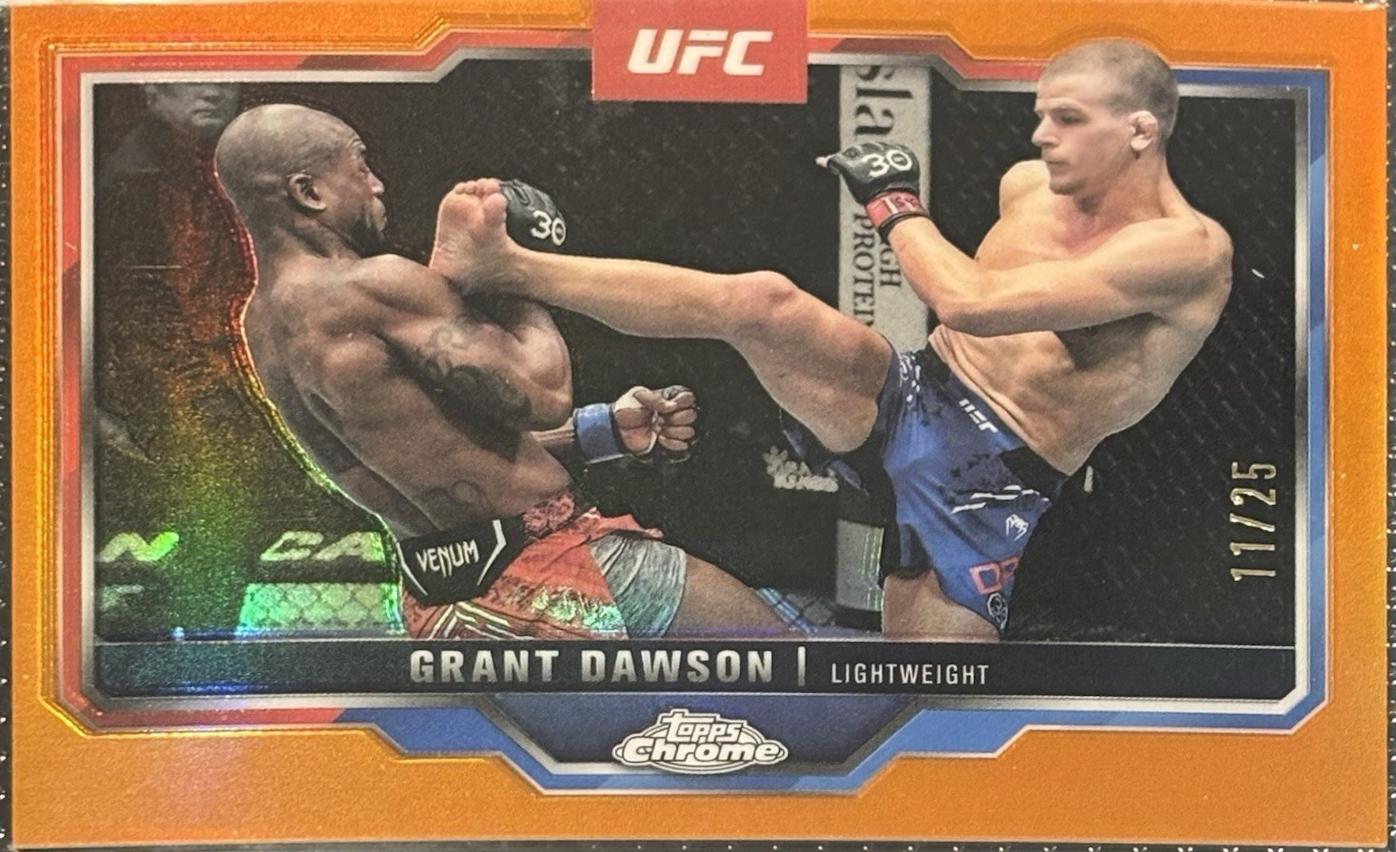 Grant Dawson 2025 Topps Chrome UFC Base #22 Orange Refractor