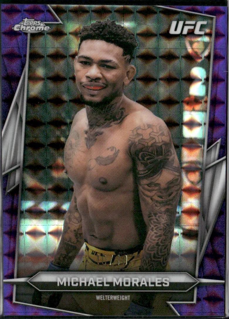 Michael Morales 2026 Topps Chrome UFC Base #67 Purple Geometric Refractor
