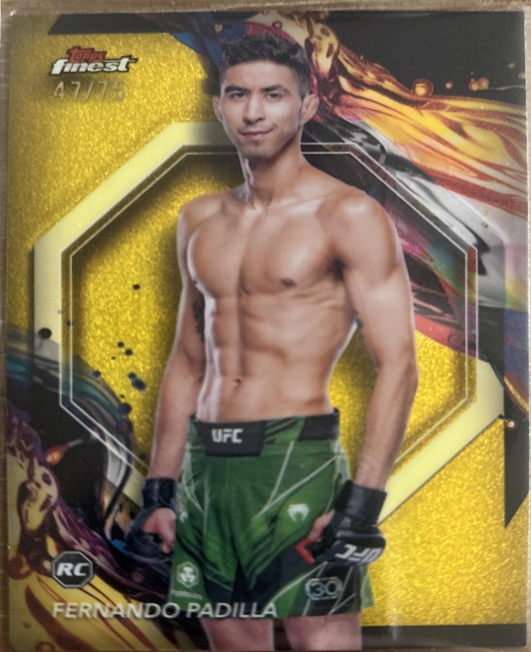 Fernando Padilla 2024 Topps Finest UFC Base Uncommon #167 Gold Shimmer Refractor